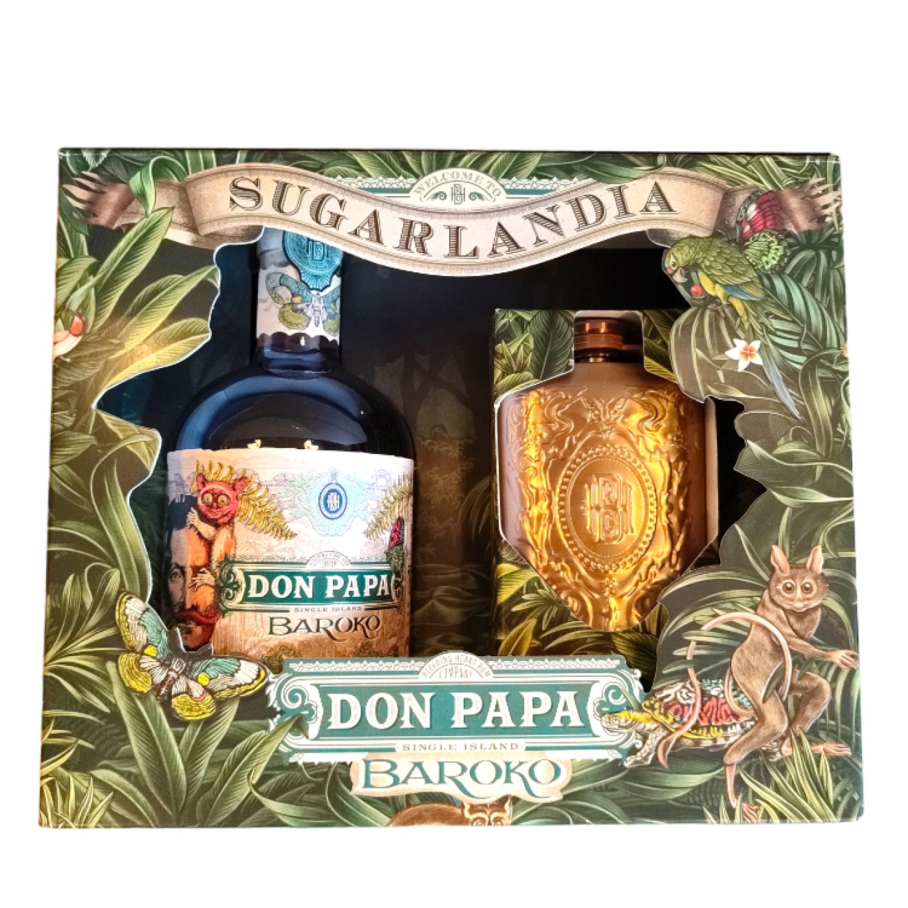 DON PAPA Baroko 40% 0,7 + Thin Flask Set