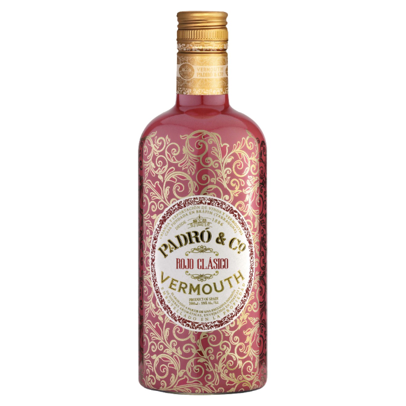 PADRO Vermouth Rojo Clasico 18%, 0,75