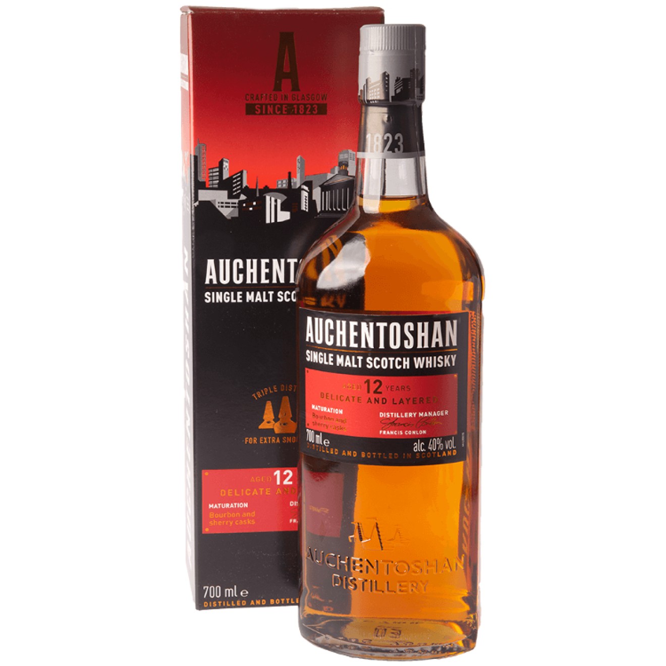 AUCHENTOSHAN (12y) Lowland Single Malt 40% 0,7