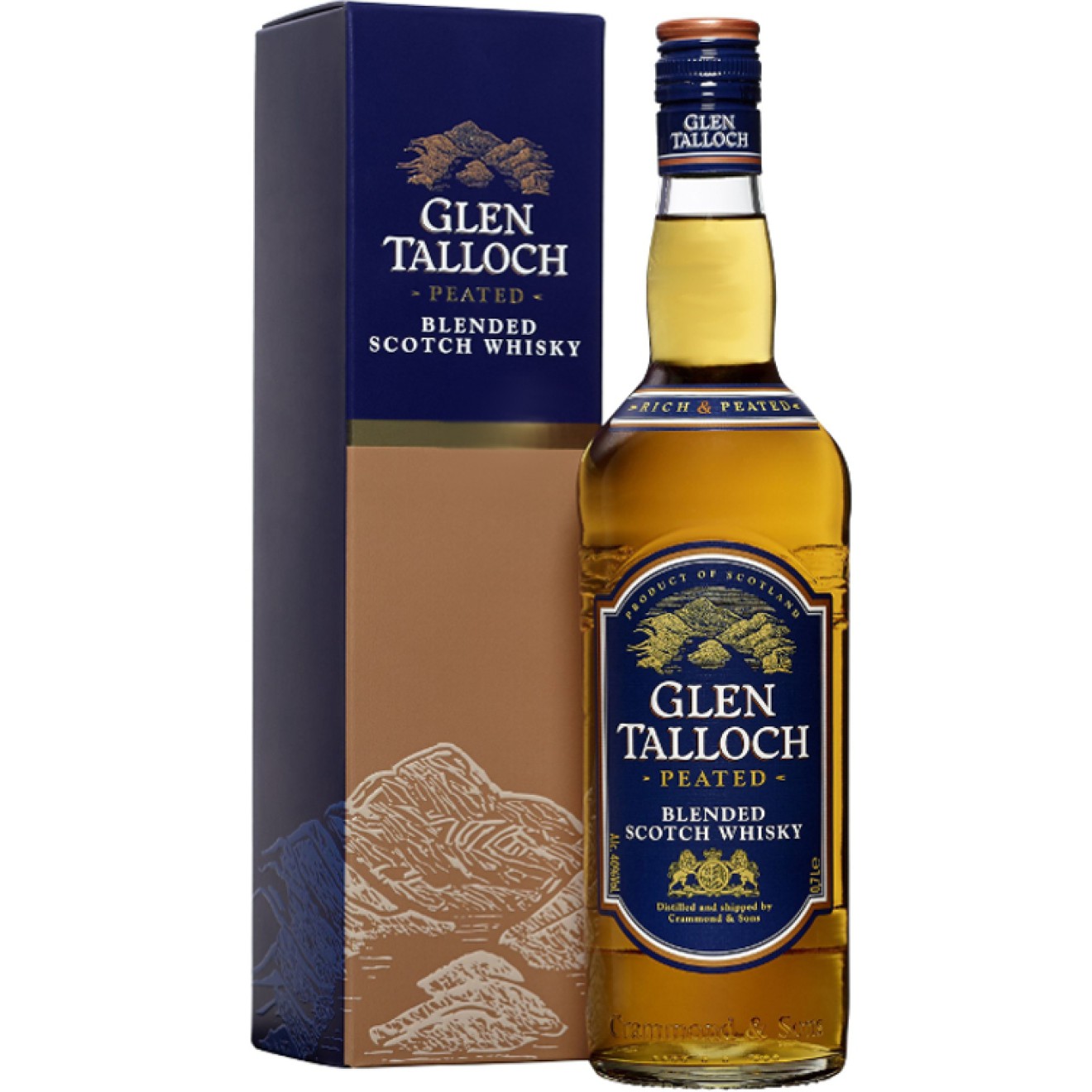 GLEN TALLOCH - Peated Blended Scotch Whisky 40% 0,7