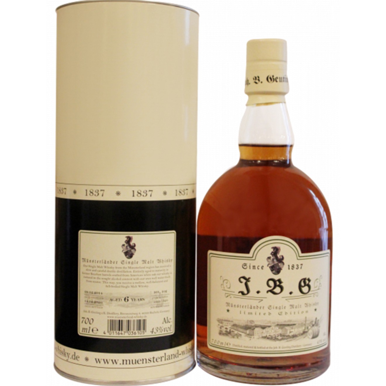 JBG (6y) Single Malt Whisky 43% 0,7