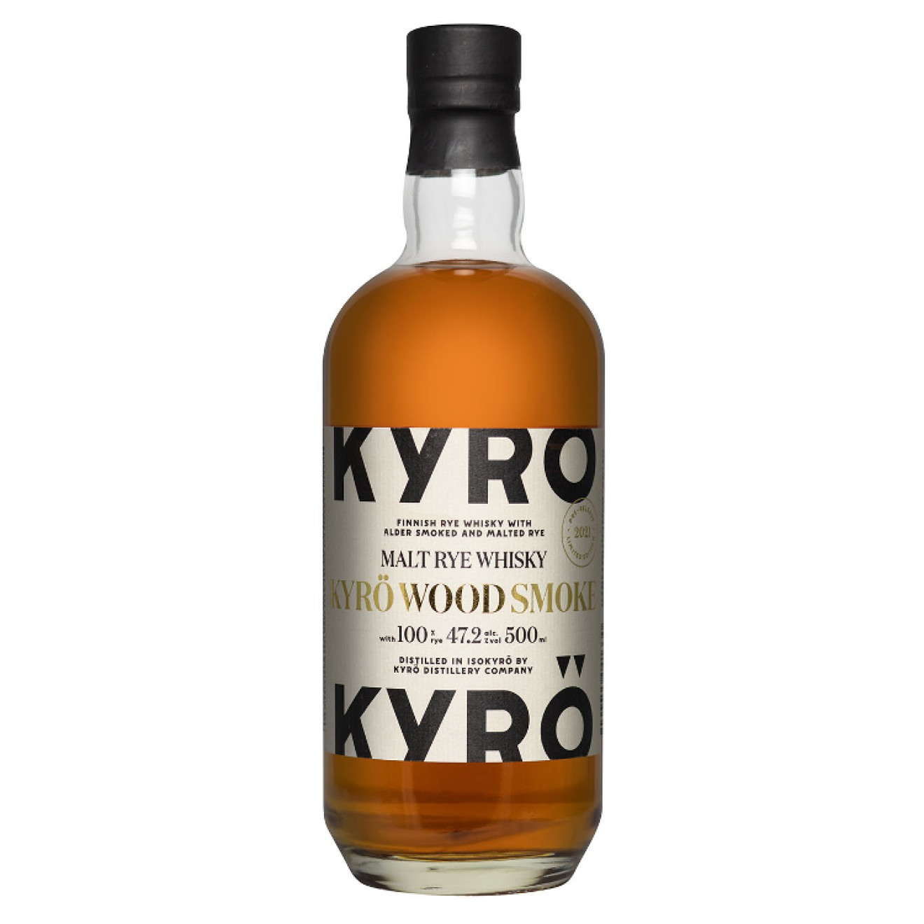 KYRÖ Wood Smoke Malt Rye Whisky 47.2% 0,5