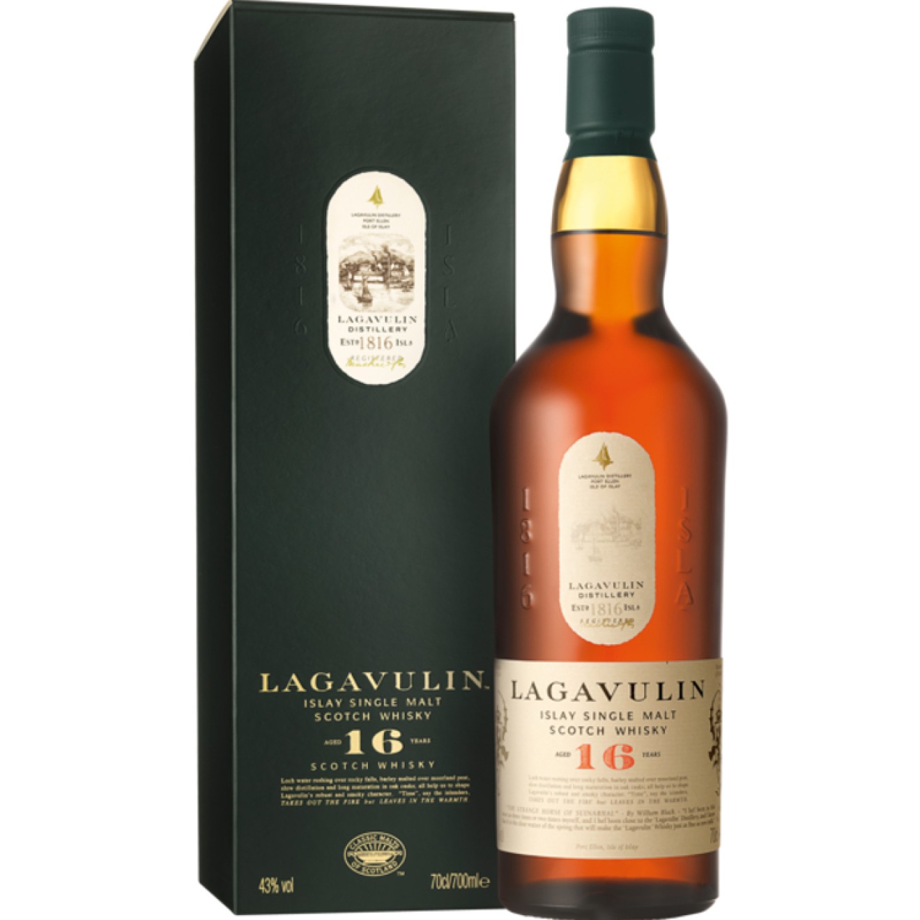 LAGAVULIN (16y) Single Malt Whisky 43% 0,7