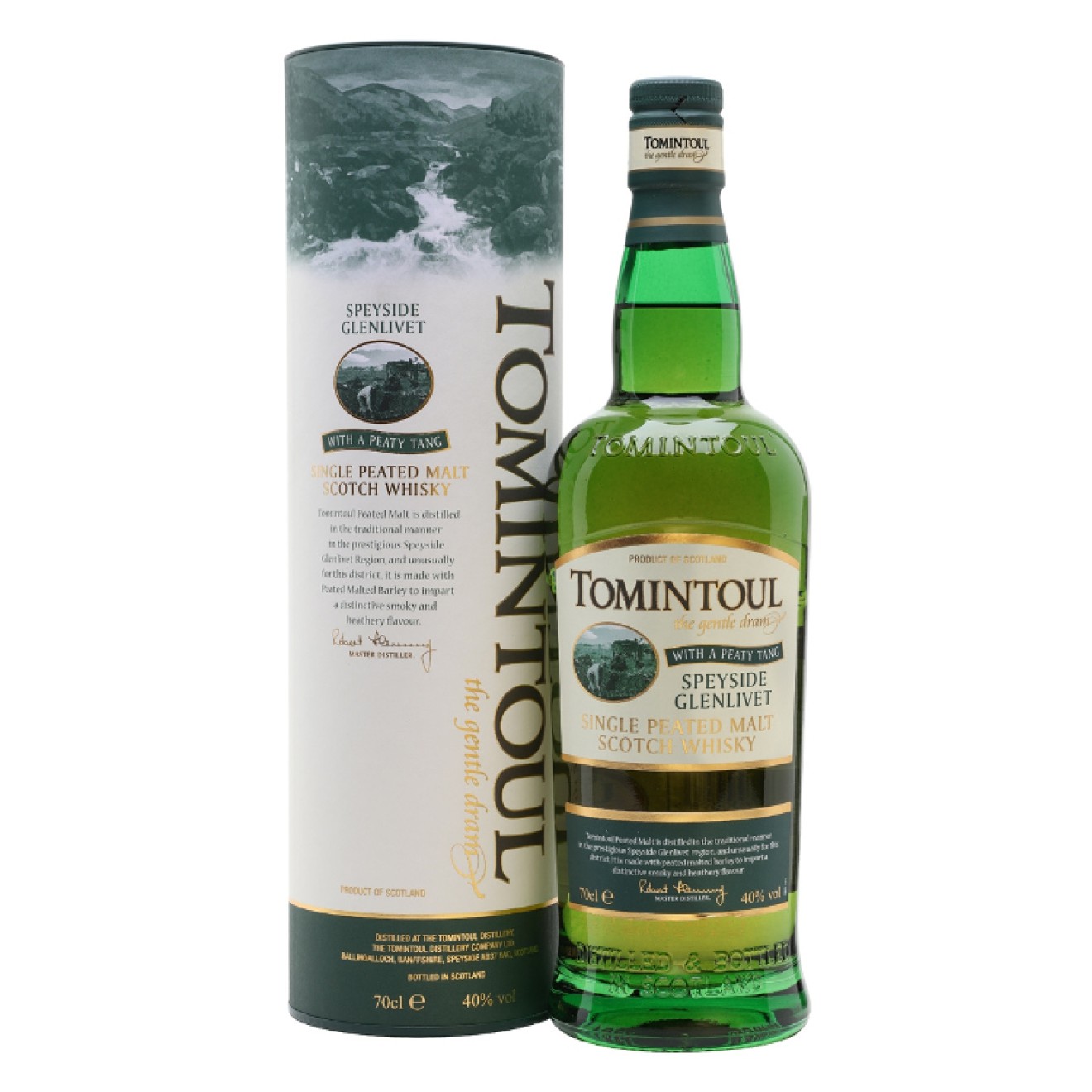 TOMINTOUL Peaty Tang Speyside-Glenlivet Single Malt 40%, 0,7